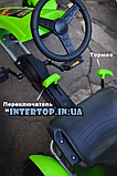 Дитячий педальний велокарт на надувних колесах від 5 до 12 років, Bambi M 1450-5 салатовий. Веломобіль на педалях, фото 8