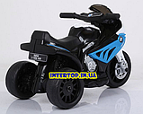 Дитячий триколісний мотоцикл на акумуляторі BMW S1000 RR, JT5188L-3 біло-синій, фото 5