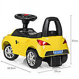 Толокар-каталка BMW на колесах із гумовим покриттям, Bambi M 3147-B жовтий, фото 2