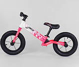 Дитячий біговел велобіг 12 дюймів Corso Skip Jack 25025 рожевий, фото 3