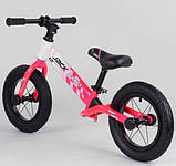 Дитячий біговел велобіг 12 дюймів Corso Skip Jack 25025 рожевий, фото 4