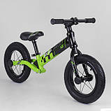 Дитячий біговел велобіг 12 дюймів Corso Skip Jack 95112 зелений, фото 5