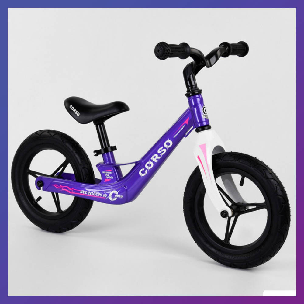Дитячий біговел велобіг на магнієвій рамі 12 дюймів Corso 22709 фіолетовий, фото 1