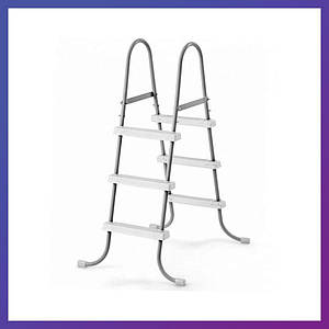 Драбина для басейну Intex 28064 (91 см) 3 сходинки Сіра