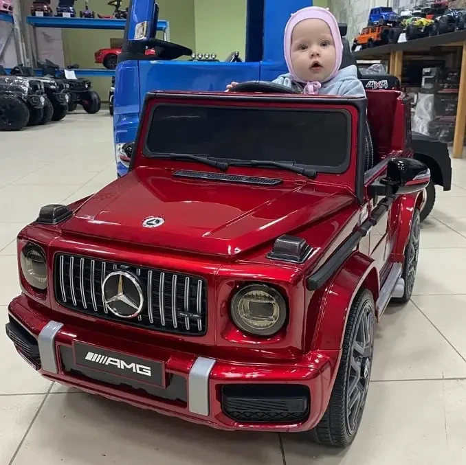 Дитячий електромобіль на акумуляторі Джип Mercedes M 4180 з пультом р/у для дітей 3-8 років автопофарбовування червоний