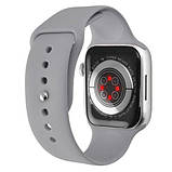 Смарт годинник Фітнес-браслет-трекер Apl Watch Series 6 M26 PLUS пульсометром тонометром сірий + Подарунок, фото 7