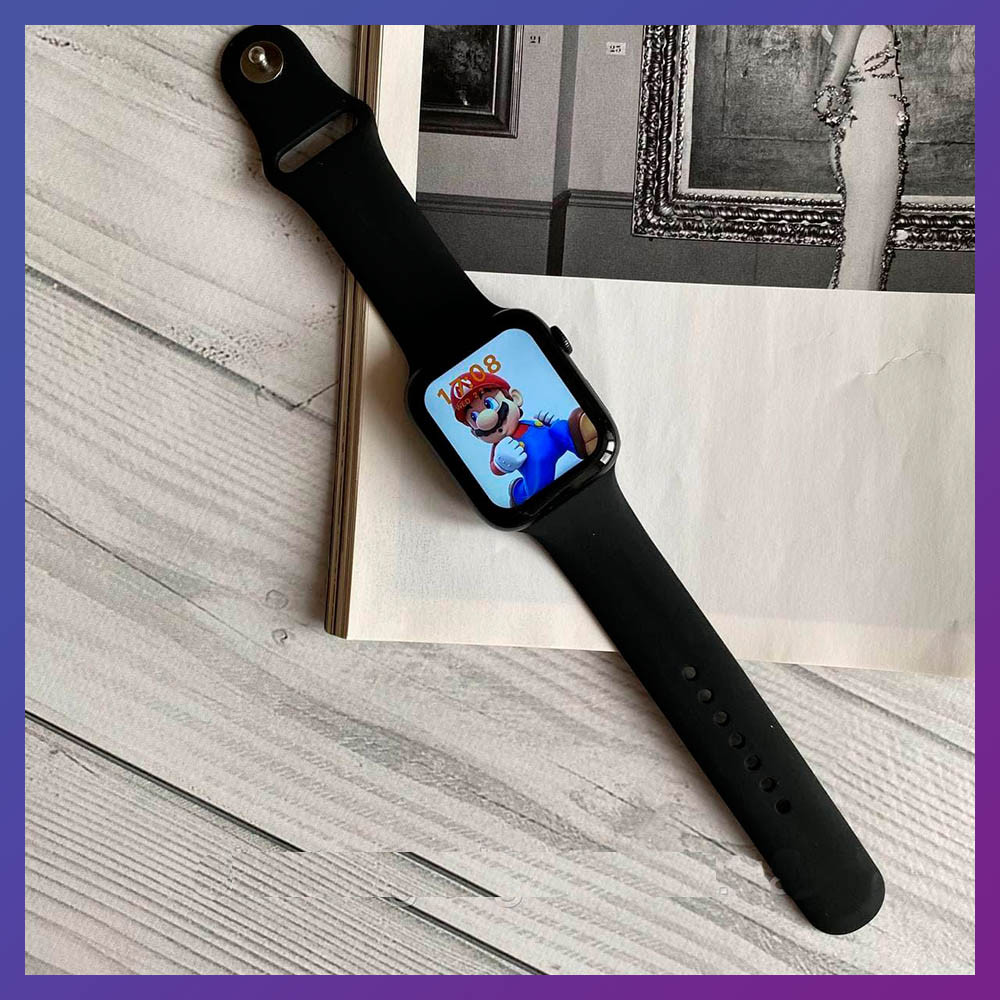 Смарт годинник Фітнес-браслет-трекер Apl Watch Series 6 M26 PLUS пульсометром тонометром чорний + Подарунок