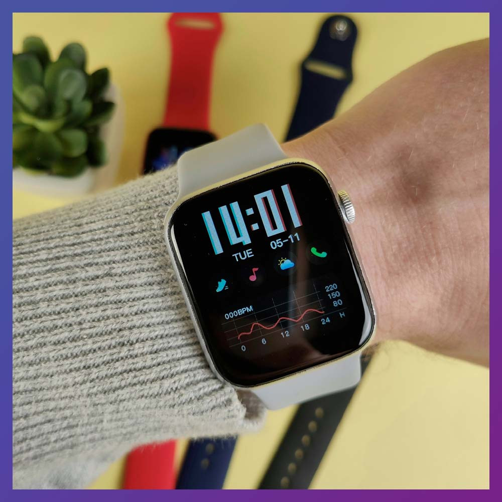 Смарт годинник Фітнес-браслет-трекер Smart Watch Series 6 HW22 пульсометром тонометром сірий + Подарунок