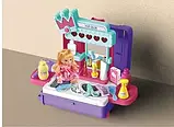 Дитячий ігровий набір валіза-трюмо 8257P туалетний столик для дівчаток + Подарунок, фото 2