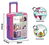 Дитячий ігровий набір валіза-трюмо 8257P туалетний столик для дівчаток + Подарунок, фото 3