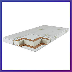 Матрац для дитячого ліжечка Lux Aloe Vera (кокос поролон кокос) 8 см білий