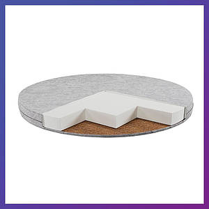 Матрац для дитячого ліжечка Ring (кокос поролон) 5 см білий