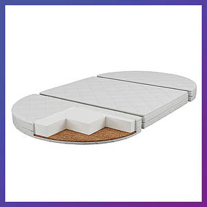 Матрац для дитячого ліжечка Transformer Lite (кокос поролон кокос) 7 см білий