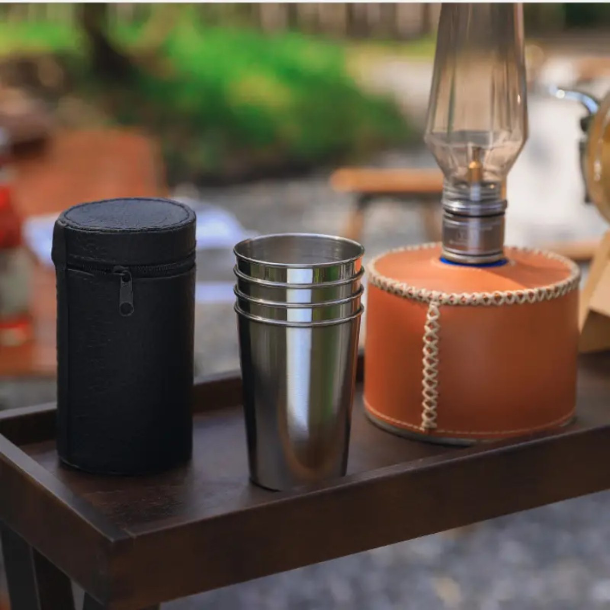 Набір склянок туристичний A-PLUS у чохлі 4 шт 180 мл (05 W)