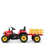 Дитячий електромобіль Трактор із причепом на радіокеруванні Bambi M 4479 червоний, фото 4