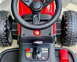 Дитячий електромобіль Трактор із причепом на радіокеруванні Bambi M 4479 червоний, фото 7