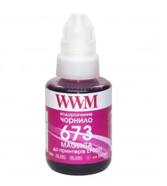 Чорнило для принтера WWM Epson L800/L805/L810/L850/L1800 Magenta 140 мл, (E673M)