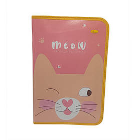 Папка для ручної праці на блискавці А4 "Cat Meow" Апельсин АП-1002-1 , Toyman