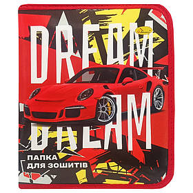 Папка для зошитів на блискавці "Dream sport car" Апельсин АП-1001-5, Toyman