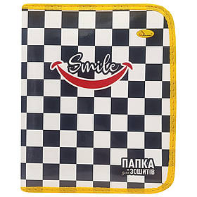Папка для зошитів на блискавці "Smile Black and White" Апельсин АП-1001-11, Toyman