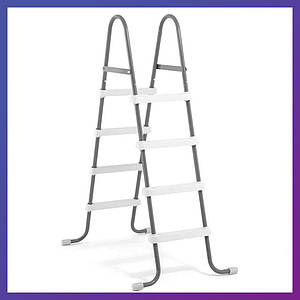Драбина для басейну Intex 28066 (122 см) 4 сходинки Сіра