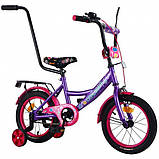 Дитячий двоколісний велосипед Tilly EXPLORER 14 дюймів T-214114 фіолетовий. Для дітей 3-5 років, фото 3