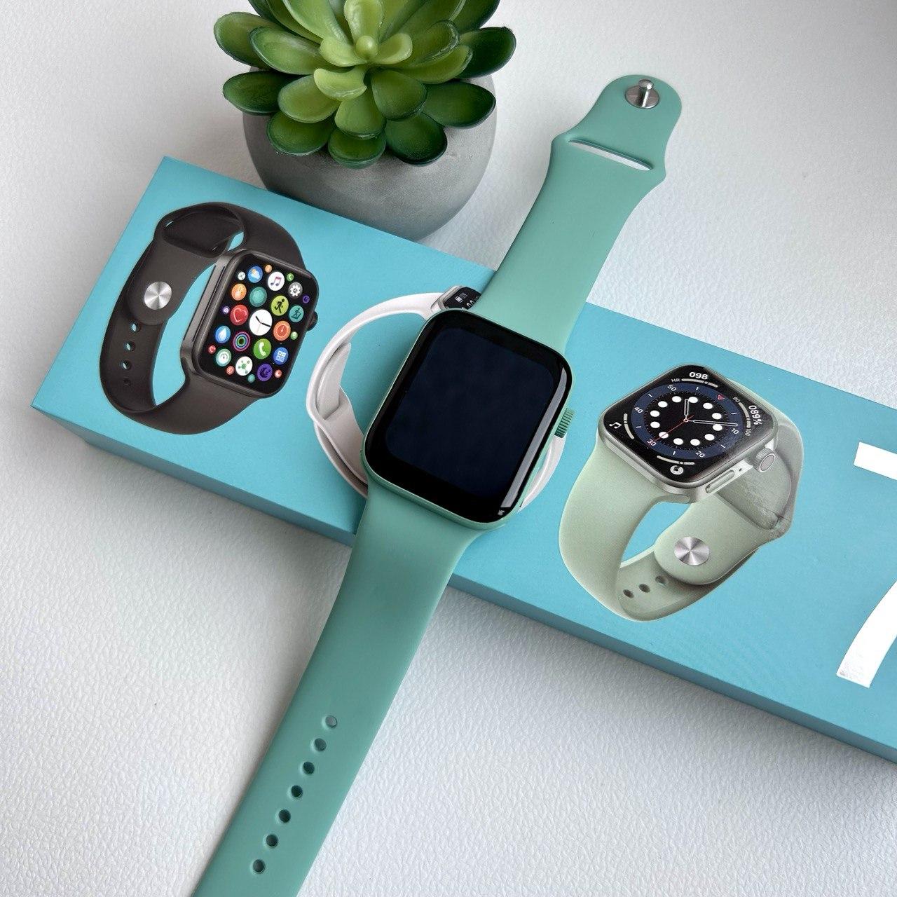 Смарт годинник Фітнес браслет Smart Watch N76 Бездротовий зарядний пристрійпульсометр тонометр зелений + Подарунок
