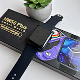 Смарт годинник Фітнес браслет треккер Smart Watch HW56 PLUS голосовий виклик пульсометр тонометр чорний + Подарунок, фото 4