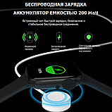 Смарт годинник Фітнес браслет треккер Smart Watch HW56 PLUS голосовий виклик пульсометр тонометр чорний + Подарунок, фото 6