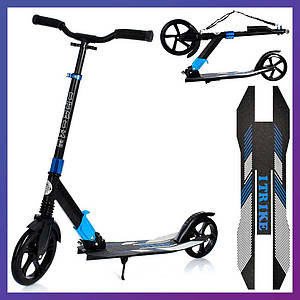 Самокат трюковий міський двоколісний для дорослих і дітей від 10 років ITRIKE SR 2-079-BL