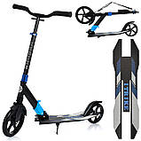 Самокат трюковий міський двоколісний для дорослих і дітей від 10 років ITRIKE SR 2-079-BL, фото 2