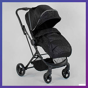 Дитяча прогулянкова коляска — книжка з регульованою спинкою JOY Liliya 61755 чорна
