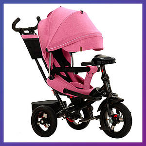 Дитячий триколісний велосипед-коляска на надувних колесах TILLY Impulse T-386 (з поворотом сидіння на 360)