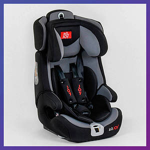 Дитяче автокрісло від 1 року до 12 років група 1/2/3 (9-36 кг) JOY FX 7887 із системою Isofix сіре