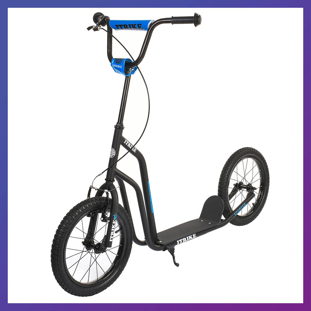 Самокат міський двоколісний для дорослих і дітей від 8 років SR 2-044-B чорний, фото 1