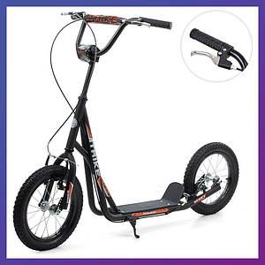 Самокат міський двоколісний для дорослих і дітей від 8 років SR 2-045-1-B чорний