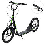 Самокат міський двоколісний для дорослих і дітей від 8 років SR 2-045-2-B чорний, фото 2