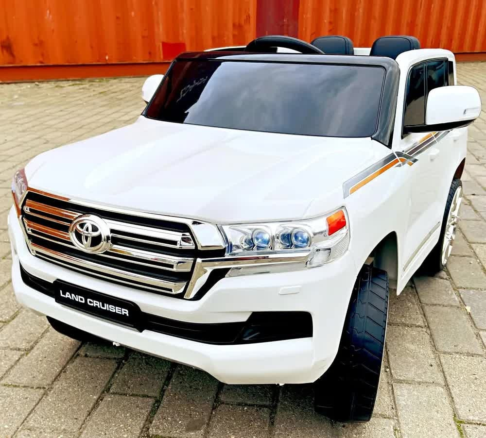Дитячий електромобіль Джип Toyota Land Cruiser JJ2022 з пультом радіокерування для дітей 3-8 років білий