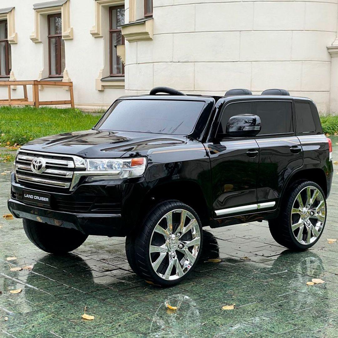 Дитячий електромобіль Джип Toyota Land Cruiser JJ2022 з пультом радіокерування для дітей 3-8 років чорний
