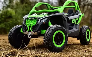 Дитячий електромобіль на акумуляторі Багі M 4920 з пультом радіокерування для дітей 3-8 років зелений