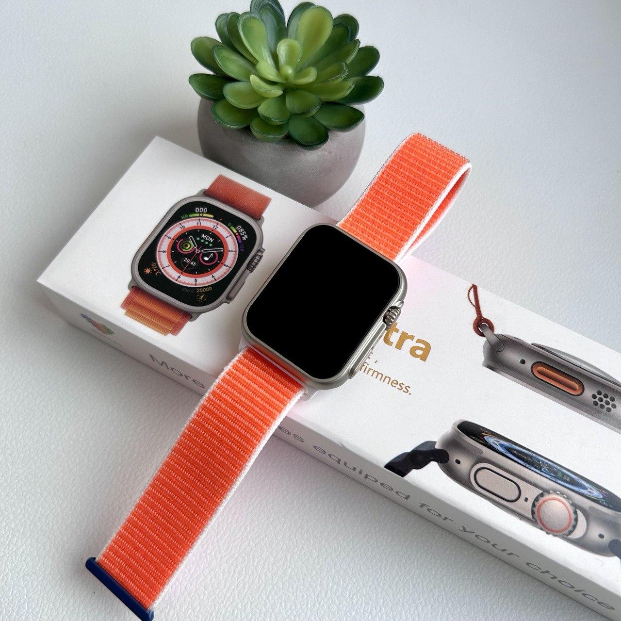 Смарт годинник Фітнес браслет треккер Smart Watch N8 Ultra пульсометром тонометром жовтогарячі + Подарунок