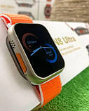 Смарт годинник Фітнес браслет треккер Smart Watch N8 Ultra пульсометром тонометром жовтогарячі + Подарунок, фото 4