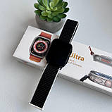 Смарт годинник Фітнес браслет треккер Smart Watch N8 Ultra пульсометром тонометром чорний + Подарунок, фото 4