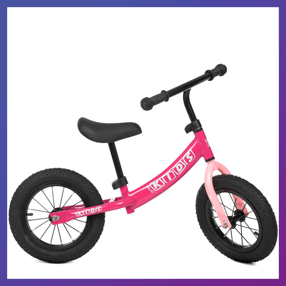 Дитячий біговел велобіг 12 дюймів PROF1 KIDS М 5457A-4 рожевий