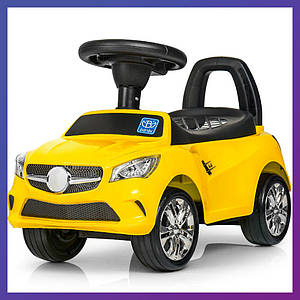 Дитячий толокар каталка Mercedes на колесах із гумовим покриттям Bambi M 3147C-6 жовта