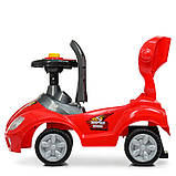 Дитяча каталка-толокар Bambi M 4205 з батьківською ручкою 2 в 1 червона, фото 5