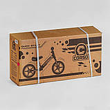 Дитячий біговел велобіг 12 дюймів Corso J-4318 сталева рама EVA колеса підставка для ніг рожевий, фото 3