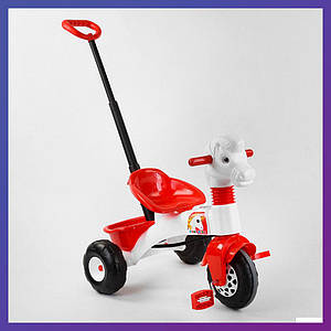 Дитячий триколісний велосипед Pilsan 07-139 з батьківською ручкою та кошиком