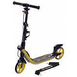 Самокат двоколісний для дітей і дорослих Maraton Concept ручне гальмо ремінь для перенесення + Подарунок, фото 5