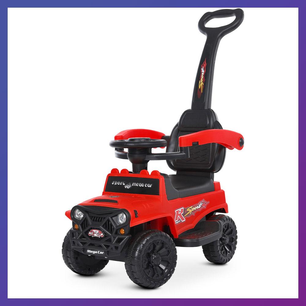 Дитяча каталка-толокар Bambi M 4845 з батьківською ручкою 2 в 1 червоний, фото 1